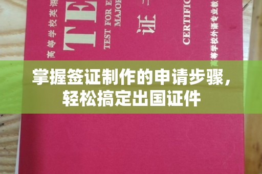 凉城掌握签证制作的申请步骤，轻松搞定出国证件