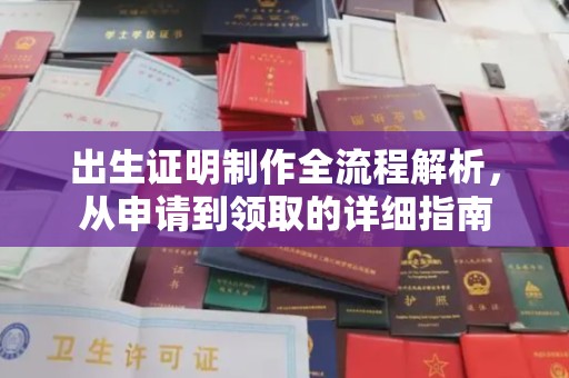 凉城出生证明制作全流程解析，从申请到领取的详细指南